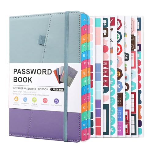 Aboiled Passwortbuch mit Bunten Alphabetischen Tabs und Lesezeichen, Für Senioren 8,4 X 5,9, Internetadresse E Aboiled Passwortbuch mit Bunten Alphabetischen Tabs und Lesezeichen, Für Senioren 8,4 X 5,9, Internetadresse E von Aboiled