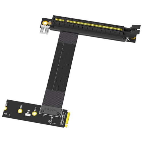 Aboiled Riser-Kabel M.2 NVME auf PCIE X16 Adapter Grafik-Verlängerungskabel 90 Grad PCI Express 3.0 16X auf M Key Riser-Kabel A von Aboiled