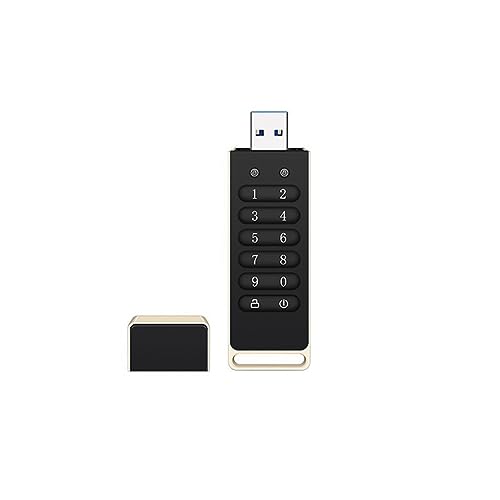 Aboiled Sicheres USB-Laufwerk, 32 GB VerschlüSseltes USB-Flash-Laufwerk, Hardware-Passwort-Memory Stick mit Tastatur, USB 3.0 Disk Flash, Schwarz Aboiled Sicheres USB-Laufwerk, 32 GB VerschlüSseltes USB-Flash-Laufwerk, Hardware-Passwort-Memory Stick mit Tastatur, USB 3.0 Disk Flash, Schwarz von Aboiled