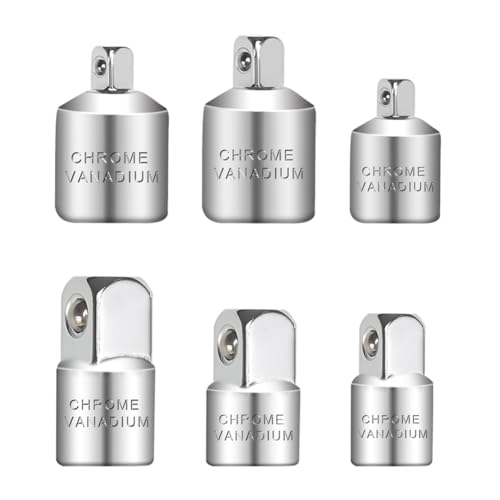 Aboiled Steckschlüsseladapter Hülsenadapter Steckschlüsseladapter 6-Tlg. Adaptersatz, Stecknuss Adaptersatz, Adaptersatz für Ratschen, Steckschlüssel, Nussratschen von Aboiled