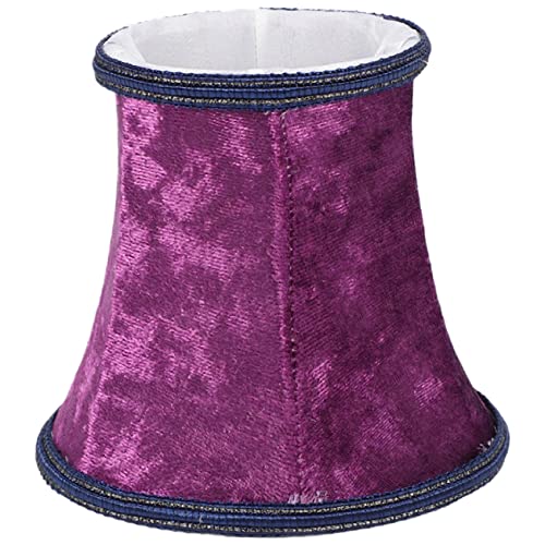 Aboiled Stoff Clip auf Lampenschirm, E14 Handgefertigten Lampenschirm für Moderne EuropäIsche Stil Wandleuchte Lampe,Kristall Lampe,Kerze Lampe,Tischlampe mit Blauen Flanell (Dunkel Lila) von Aboiled
