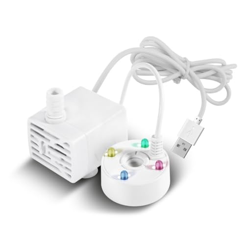 Aboiled USB 5V Wasserpumpe LED-Leuchten Mini Mister, Zimmerbrunnen Gartenteich Wassernebelzerstäuber Aboiled USB 5V Wasserpumpe LED-Leuchten Mini Mister, Zimmerbrunnen Gartenteich Wassernebelzerstäuber von Aboiled