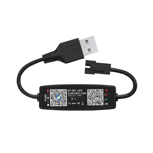 Aboiled WS2812B LED-Controller Bluetooth APP-Steuerung Musik-Controller für SK6812 WS2811 WS2812 LED-Pixel-Lichtstreifen USB 5V von Aboiled