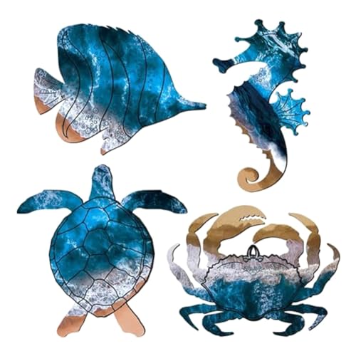 Aboiled Wandskulpturen Aus Metall, Wanddekoration für Den Außenbereich, Strand-, Pool- und Meeresdekor-Thema mit Metall-Meeresschildkröten-Fisch-Krabben-, Einfache Installation Aboiled Wandskulpturen Aus Metall, Wanddekoration für Den Außenbereich, Strand-, Pool- und Meeresdekor-Thema mit Metall-Meeresschildkröten-Fisch-Krabben-, Einfache Installation von Aboiled
