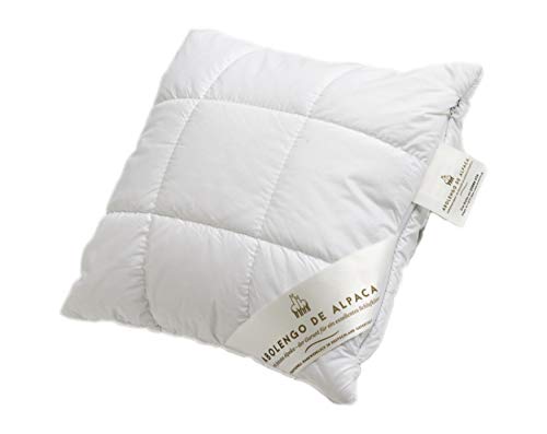 Abolengo de Alpaca Alpaka Kopfkissen mit feinstem Baby Alpaka versteppt 40x40cm, medium (Füllung: Naturlatexstäbchen) von Abolengo de Alpaca