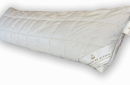 Abolengo de Alpaca Alpaka Seitenschläferkissen 40x140cm, mit feinestem Baby Alpaka versteppt, für einen erholsamen und unterstützenden Schlaf, Füllung 100% Alpakakügelchen von Abolengo de Alpaca