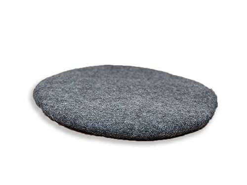 Abolengo de Alpaca Alpaka Sitzkissen, 40cm Durchmesser, 100% Alpaka mit elastischeer Syntheikwolle gefüllt rund, super Klima und bequemes Sitzen, (anthrazit) von Abolengo de Alpaca