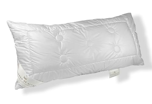 Abolengo de Alpaca Alpaka Kopfkissen mit feinstem Baby Alpaka versteppt 40x80cm, medium (Füllung: Naturlatexstäbchen) von Abolengo de Alpaca