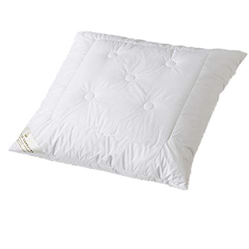 Abolengo de Alpaca Alpaka Kopfkissen mit feinstem Baby Alpaka versteppt 80x80cm, medium-fest (Füllung: Schurwollkügelchen) von Abolengo de Alpaca