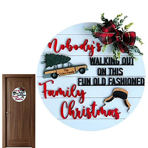 Abonda Weihnachten Türschild, National Lampoon's Weihnachten Urlaub Thema Türhänger Satirist Weihnachten Türschild Holzgirlande Home Wanddekoration von Abonda