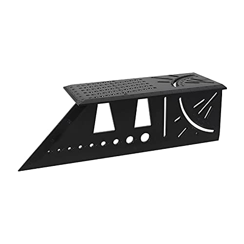 Aluminiumlegierung Holzbearbeitung Quadratisches Messlineal, 45 Grad Winkel T-Lineal, Winkelmessschablone Werkzeug von Abonda