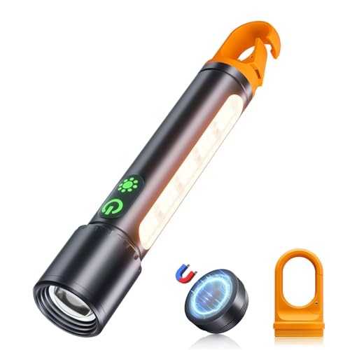 Abosi Taschenlampe LED Aufladbar hohe Lumen, 9 Modi LED Taschenlampe Extrem Hell XHP90.2 Zoombare & IPX7 wasserdicht, Starke Taschenlampen für Camping, Wandern, Notfälle von Abosi
