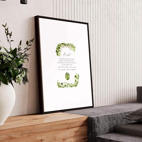 August Peridot Birthstone Große Wandkunst Wandbilder für Wohnzimmer Riesige Sternzeichen Wandbehänge Astrologie Kunstdrucke Eichenrahmen 50 x 76 cm von About Wall Art