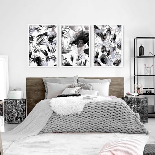 Bohemian Maximalist Decor Set mit 3 großen Wandkunstdrucken, abstrakte Wandbilder, riesige Wandbehänge, Dekoration über dem Bett, schwarzer Rahmen, 50 x 76 cm Bohemian Maximalist Decor Set mit 3 großen Wandkunstdrucken, abstrakte Wandbilder, riesige Wandbehänge, Dekoration über dem Bett, schwarzer Rahmen, 50 x 76 cm von About Wall Art