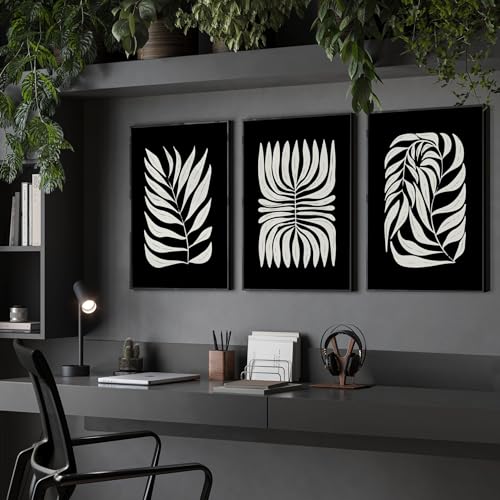 Büro Wandkunstdrucke 3er Set Wandbehänge Galeriewand Minimalistische Wandbilder Poster Wanddekoration Home Office Arbeitsplatz Schreibtisch Dekor Leinwand 16 x 22 Zoll von About Wall Art