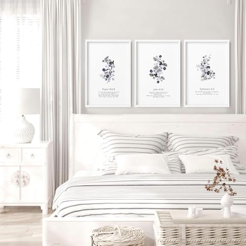 Christliche Wanddekoration, 3er-Set Wandkunstdrucke für Hauptschlafzimmer, Wandbilder über dem Bett, religiöse Wandbehänge, Dekoration, ungerahmt, A2, 42 x 59 cm Christliche Wanddekoration, 3er-Set Wandkunstdrucke für Hauptschlafzimmer, Wandbilder über dem Bett, religiöse Wandbehänge, Dekoration, ungerahmt, A2, 42 x 59 cm von About Wall Art