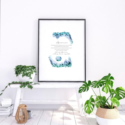 Dezember Geburtsstein Aquamarin Große Wandkunst Wandbilder Riesige Sternzeichen Wandbehänge Astrologie Kunstdrucke Eichenrahmen 50 x 76 cm Dezember Geburtsstein Aquamarin Große Wandkunst Wandbilder Riesige Sternzeichen Wandbehänge Astrologie Kunstdrucke Eichenrahmen 50 x 76 cm von About Wall Art