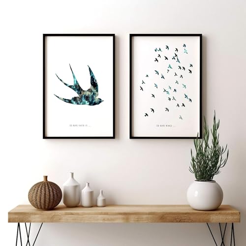Große Wandkunstdrucke Drucke 2er Set Wandbilder Boho Chic Wandbehang Wandbilder Flur Kunst Ideen Wandkunst Weißer Rahmen A2 42x59cm Große Wandkunstdrucke Drucke 2er Set Wandbilder Boho Chic Wandbehang Wandbilder Flur Kunst Ideen Wandkunst Weißer Rahmen A2 42x59cm von About Wall Art