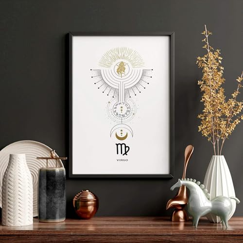 Jungfrau Wandkunstdruck Große Sternzeichen Wandkunst Wandbilder für Wohnzimmer Riesige Wandbehänge Horoskop Poster Geschenk Eichenrahmen A3 11,69 x 16,54 in / 29,7 x 42 cm Jungfrau Wandkunstdruck Große Sternzeichen Wandkunst Wandbilder für Wohnzimmer Riesige Wandbehänge Horoskop Poster Geschenk Eichenrahmen A3 11,69 x 16,54 in / 29,7 x 42 cm von About Wall Art