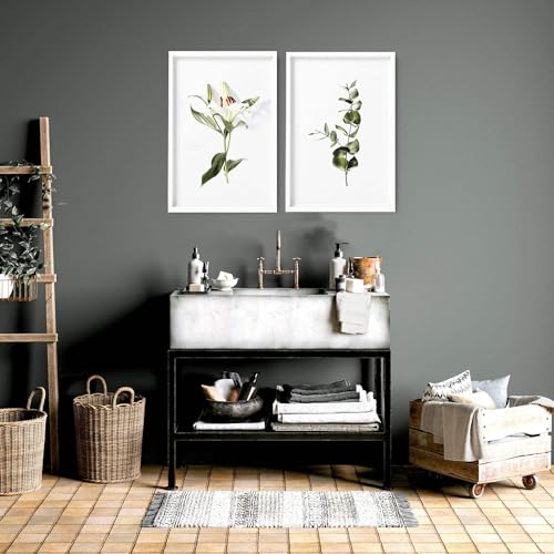 Moderne Blumen Badezimmer Wandkunst 2er Set Wandbilder Shabby Chic Wandbehänge Spa WC Wandkunst WC Dekor ungerahmt A4 8 x 12 Zoll / 21 x 30 cm Moderne Blumen Badezimmer Wandkunst 2er Set Wandbilder Shabby Chic Wandbehänge Spa WC Wandkunst WC Dekor ungerahmt A4 8 x 12 Zoll / 21 x 30 cm von About Wall Art