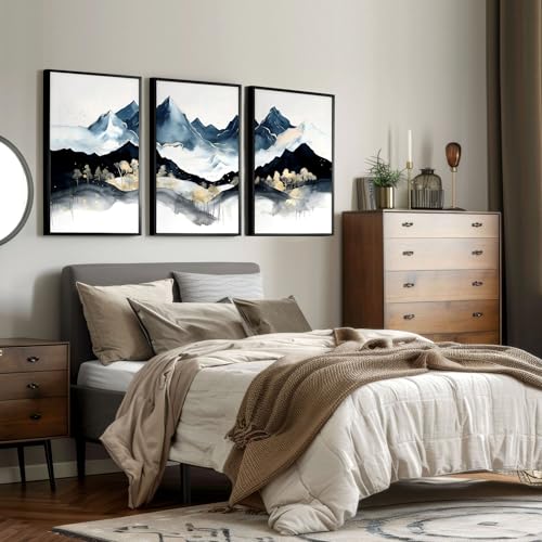 Schlafzimmer Wandkunstdrucke 3er Set Wandbilder Blaugrün Wandkunst Skandinavisch Wandbehänge Poster über dem Bett Heimdekoration Wanddekoration Leinwand 12 x 16 Zoll Schlafzimmer Wandkunstdrucke 3er Set Wandbilder Blaugrün Wandkunst Skandinavisch Wandbehänge Poster über dem Bett Heimdekoration Wanddekoration Leinwand 12 x 16 Zoll von About Wall Art
