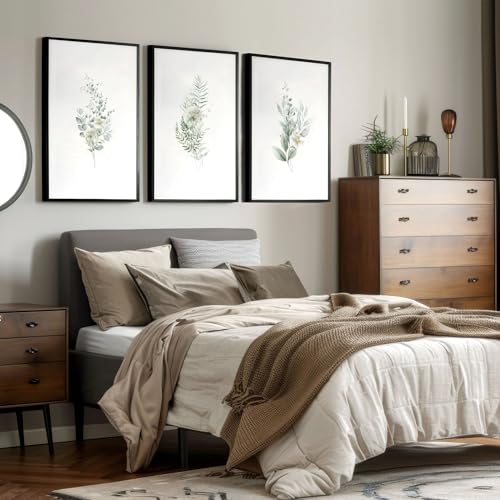 Schlafzimmer Wandkunstdrucke 3er Set Wandbilder Botanisch Französisch Cotry Wandbehänge Poster über dem Bett Heimdekoration Wanddekoration Weißer Rahmen A2 42x59cm Schlafzimmer Wandkunstdrucke 3er Set Wandbilder Botanisch Französisch Cotry Wandbehänge Poster über dem Bett Heimdekoration Wanddekoration Weißer Rahmen A2 42x59cm von About Wall Art