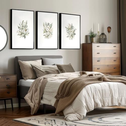 Schlafzimmer Wandkunstdrucke 3er Set Wandbilder Erdton Shabby Chic Wandbehänge Poster über dem Bett Heimdekoration Wanddekoration Schwarzer Rahmen A2 42x59cm Schlafzimmer Wandkunstdrucke 3er Set Wandbilder Erdton Shabby Chic Wandbehänge Poster über dem Bett Heimdekoration Wanddekoration Schwarzer Rahmen A2 42x59cm von About Wall Art