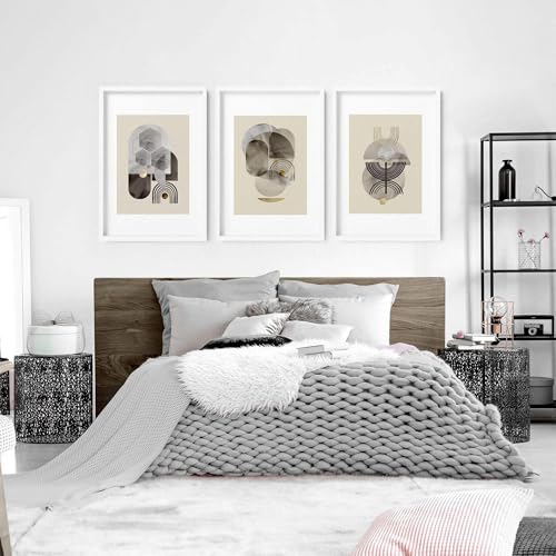 Wandkunstdrucke für Hauptschlafzimmer-Dekor, Mitte des Jahrhunderts Wandbilder, 3er-Set, abstrakte Wandbehänge für über dem Bett, Dekor, Leinwand, 40,65 x 56 cm Wandkunstdrucke für Hauptschlafzimmer-Dekor, Mitte des Jahrhunderts Wandbilder, 3er-Set, abstrakte Wandbehänge für über dem Bett, Dekor, Leinwand, 40,65 x 56 cm von About Wall Art