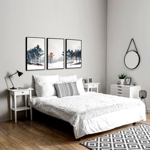Wandkunstdrucke für Schlafzimmer, 3er-Set, skandinavisches Blaugrün, Wandkunst, Poster, über dem Bett, Heimdekoration, Wanddekoration, ungerahmt, 50 x 76 cm Wandkunstdrucke für Schlafzimmer, 3er-Set, skandinavisches Blaugrün, Wandkunst, Poster, über dem Bett, Heimdekoration, Wanddekoration, ungerahmt, 50 x 76 cm von About Wall Art