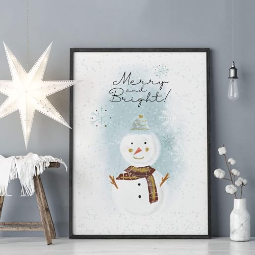 Weihnachtsdekor-Zeichnung, große saisonale Wandkunst, Weihnachtswandbilder, riesige Wandbehänge für Flur, weißer Rahmen, 50 x 76 cm Weihnachtsdekor-Zeichnung, große saisonale Wandkunst, Weihnachtswandbilder, riesige Wandbehänge für Flur, weißer Rahmen, 50 x 76 cm von About Wall Art