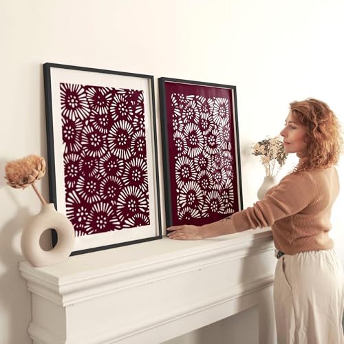 Wohnzimmer Wandkunstdrucke 2er Set Wandbilder Deep Plum Minimalist Wandbehänge Esszimmer Dekor Lounge Wanddekor Poster ungerahmt A3 11.69 x 16.54in / 29.7 x 42cm Wohnzimmer Wandkunstdrucke 2er Set Wandbilder Deep Plum Minimalist Wandbehänge Esszimmer Dekor Lounge Wanddekor Poster ungerahmt A3 11.69 x 16.54in / 29.7 x 42cm von About Wall Art