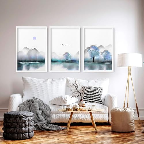 Zen Landschaft 3er Set Große Wandkunst Japanische Wandbilder Riesige Asiatische Wandbehänge für Wohnzimmer Eichenrahmen A2 42x59cm Zen Landschaft 3er Set Große Wandkunst Japanische Wandbilder Riesige Asiatische Wandbehänge für Wohnzimmer Eichenrahmen A2 42x59cm von About Wall Art