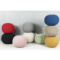 Geknoteter Sitzsack Pouffe | 45x45x35 cm von AboutHomeUK