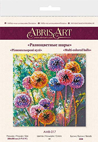 Abris Art AMB-017 Perlenstich Stickset, Baumwolle, mehrfarbig, 20x21cm von Abris Art