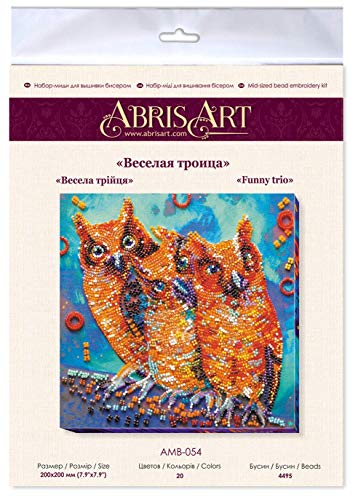 Abris Art AMB-054 Perlenstich Stickset, Baumwolle, mehrfarbig, 20x21cm von Abris Art