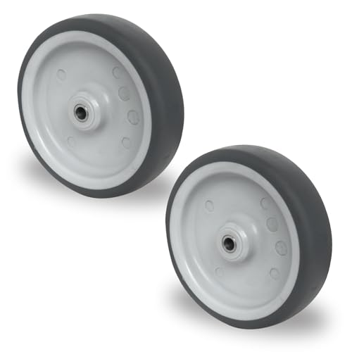Abrollwerk 2er Set Einbaurad 150mm - T.P.E. Gleitlager Apparaterollen, Robust & Langlebig, Ideal für Transport & Industrie, Geräuscharm (2) von Abrollwerk