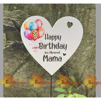 Herz Grabstecker Zum Geburtstag - Individuell Personalisierbar | Ca. 10 cm von AbschiednehmenShop