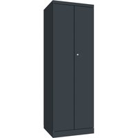 PAVOY Kleiderspind mit aufschlagenden Türen, HxBxT 1.800 x 600 x 500, gemeinsam verschließbar, anthrazitgrau, anthrazitgrau von Pavoy