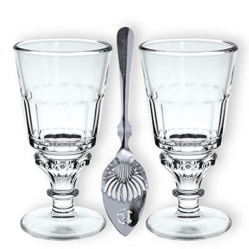 Traditionelle Absinthe Zubehör Set 2 x Absinthe Gläser & 2 x Original Absinthe Löffel Traditionelle Absinthe Zubehör Set 2 x Absinthe Gläser & 2 x Original Absinthe Löffel von Absinthe Original