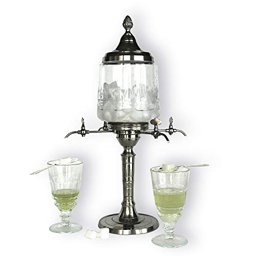 Traditioneller Absinthbrunnen im Belle-Époque-Stil aus Metall, mit 4 Ausläufen Traditioneller Absinthbrunnen im Belle-Époque-Stil aus Metall, mit 4 Ausläufen von Absinthe Original