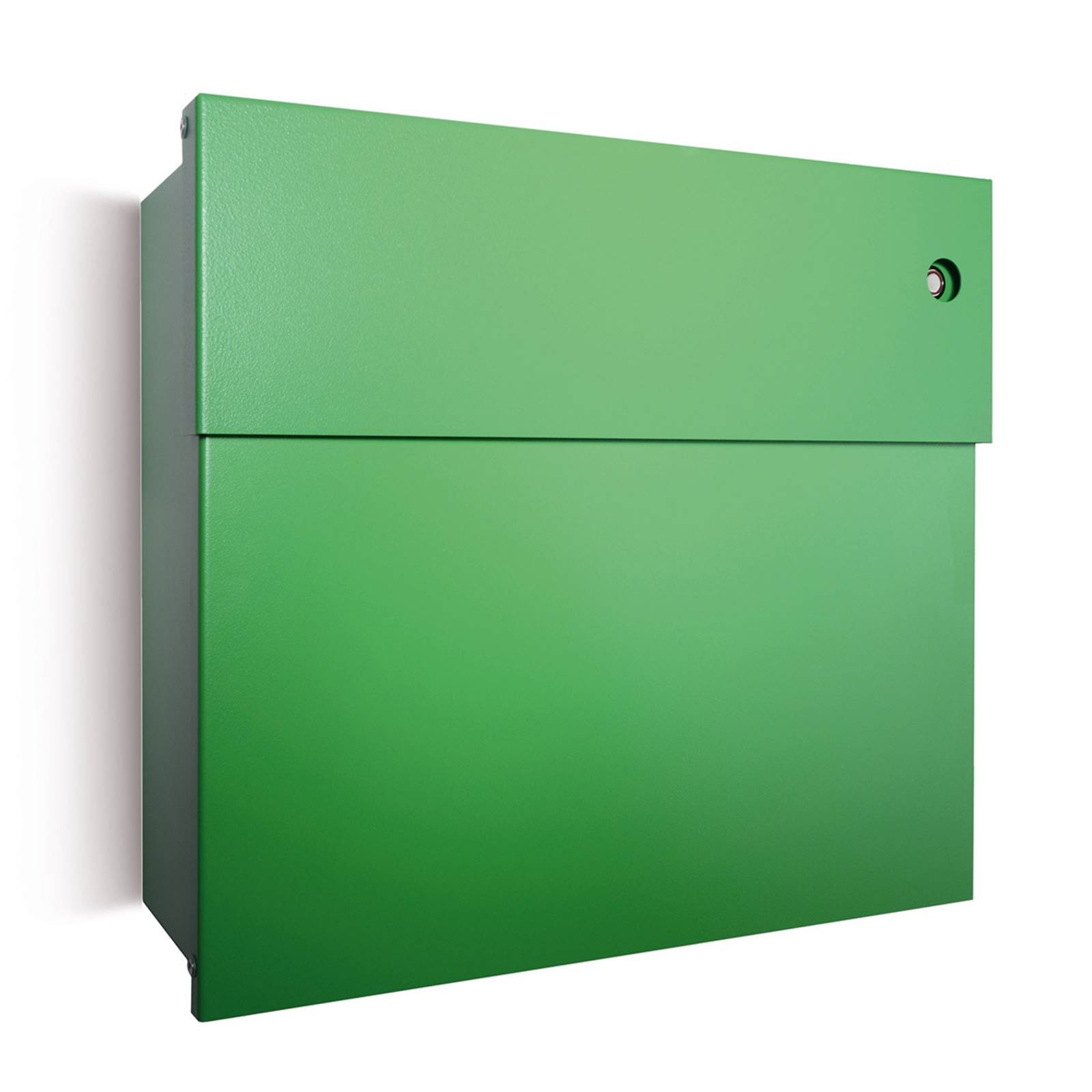 Briefkasten Letterman IV, rote Klingel, grün von Absolut/ Radius