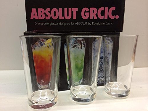 Absolut Vodka 6x KONSTANTIN GRCIC- Design Longdrink glas gläser 33cl von Absolut Vodka