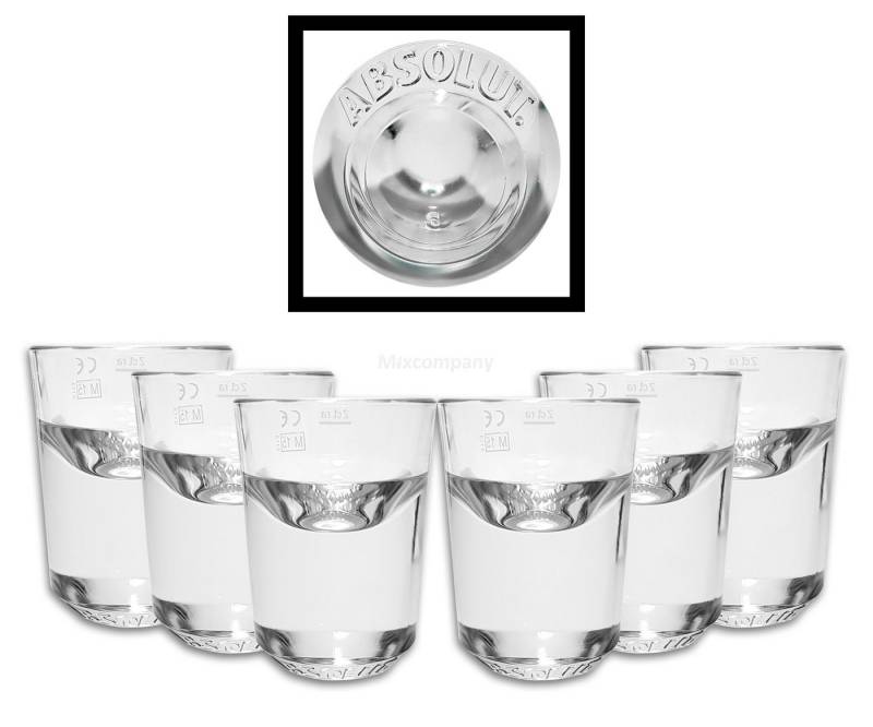 Absolut Gläser-Set Absolut Vodka Grcic Shotgläser 2cl geeicht - 6 Stück Absolut Gläser-Set Absolut Vodka Grcic Shotgläser 2cl geeicht - 6 Stück von Absolut