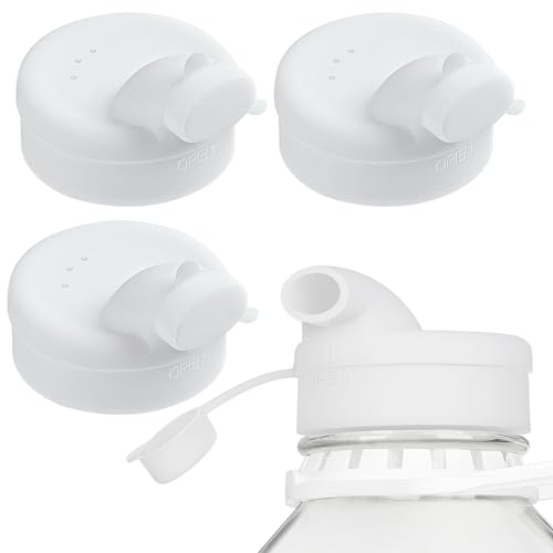 4 Stück weiße Silikon-Ausgießerkappen, perfekter Ersatz für Absovetu Glas-Milchflaschen, einfach zu gießen, kein Verschütten 4 Stück weiße Silikon-Ausgießerkappen, perfekter Ersatz für Absovetu Glas-Milchflaschen, einfach zu gießen, kein Verschütten von Absovetu