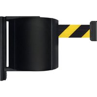 Absperr-Wandgurt XXXL mit magnetischem Endstück, Länge 20 m, schwarz / gelb diagonal gestreift von Via Guide®
