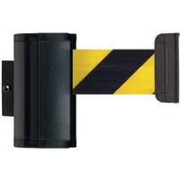 Absperr-Wandgurt L zum Einhängen, Länge 3,7 m, schwarz / gelb diagonal gestreift von Via Guide®