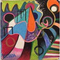 stare - Abstrakter Kubismus Malerei Original Pastell Kunstwerk von AbstractCubism