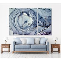 Abstrakte Sprudelstein Wandkunst, Graue Alkohol Tinte Leinwand Druck Kunst, Moderne Marmor Veins Durchscheinend von AbstractWog