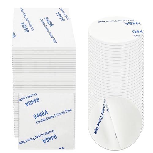 Absyrony 100 Stück Selbstklebend Extra Stark, Klebepads Doppelseitiges, Klebeband Doppelseitig, Doppelseitige Selbstklebendes, für Zuhause Büro Auto Schule,(50 Quadrate + 50 Runde) von Absyrony