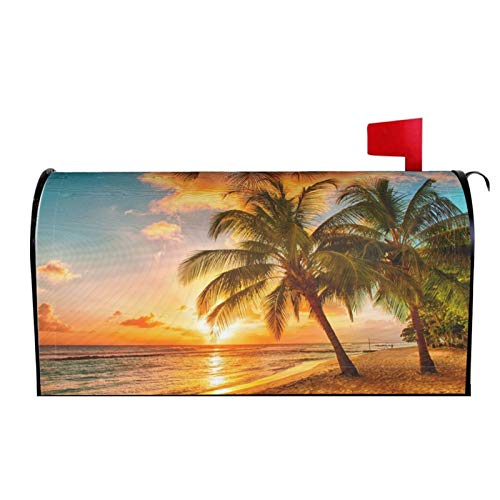 Abucaky Briefkasten-Abdeckung, magnetisch, Sonnenuntergang über dem Meer, wasserdicht, Briefkasten-Dekoration, 64,8 x 53,3 cm von Abucaky